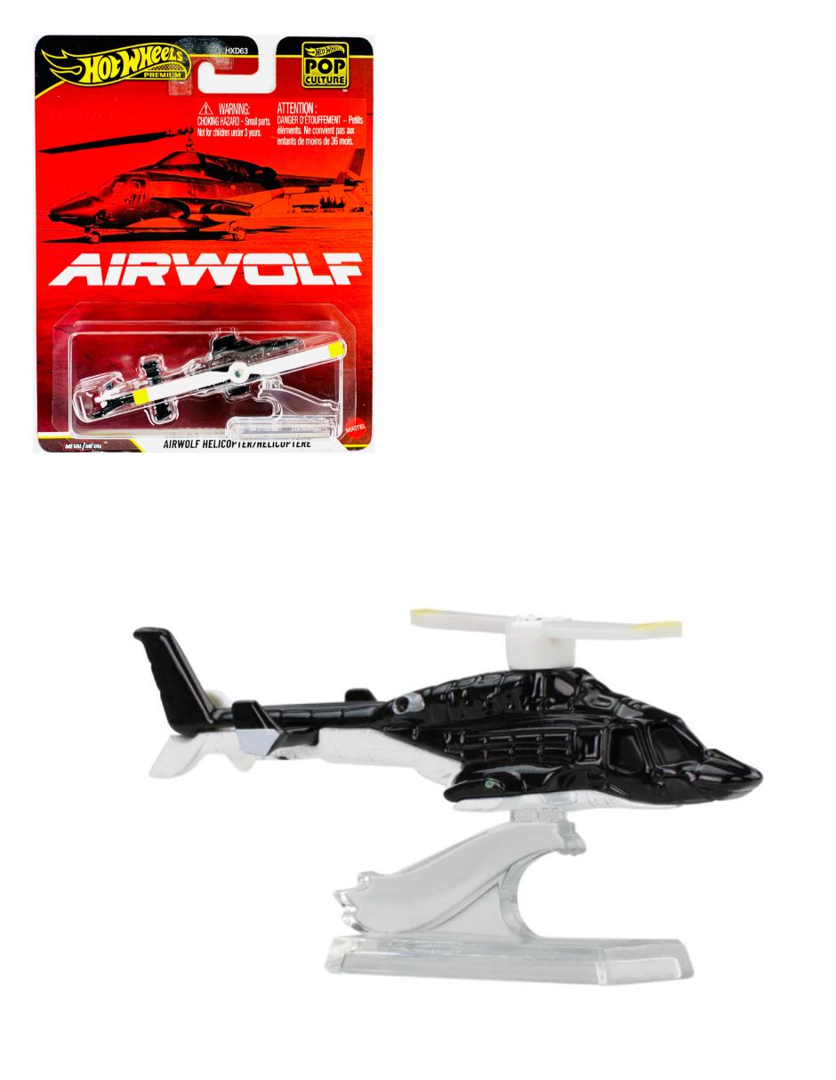 Figura de colección Hot Wheels Pop Culture 2026 Airwolf Helicopte Mattel