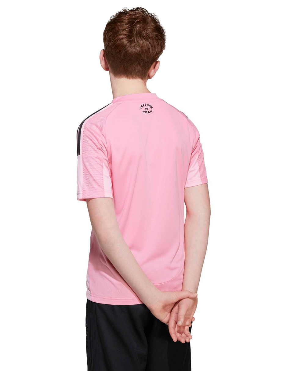 Jersey de Inter de Miami de entrenamiento manga corta Adidas fan unisex