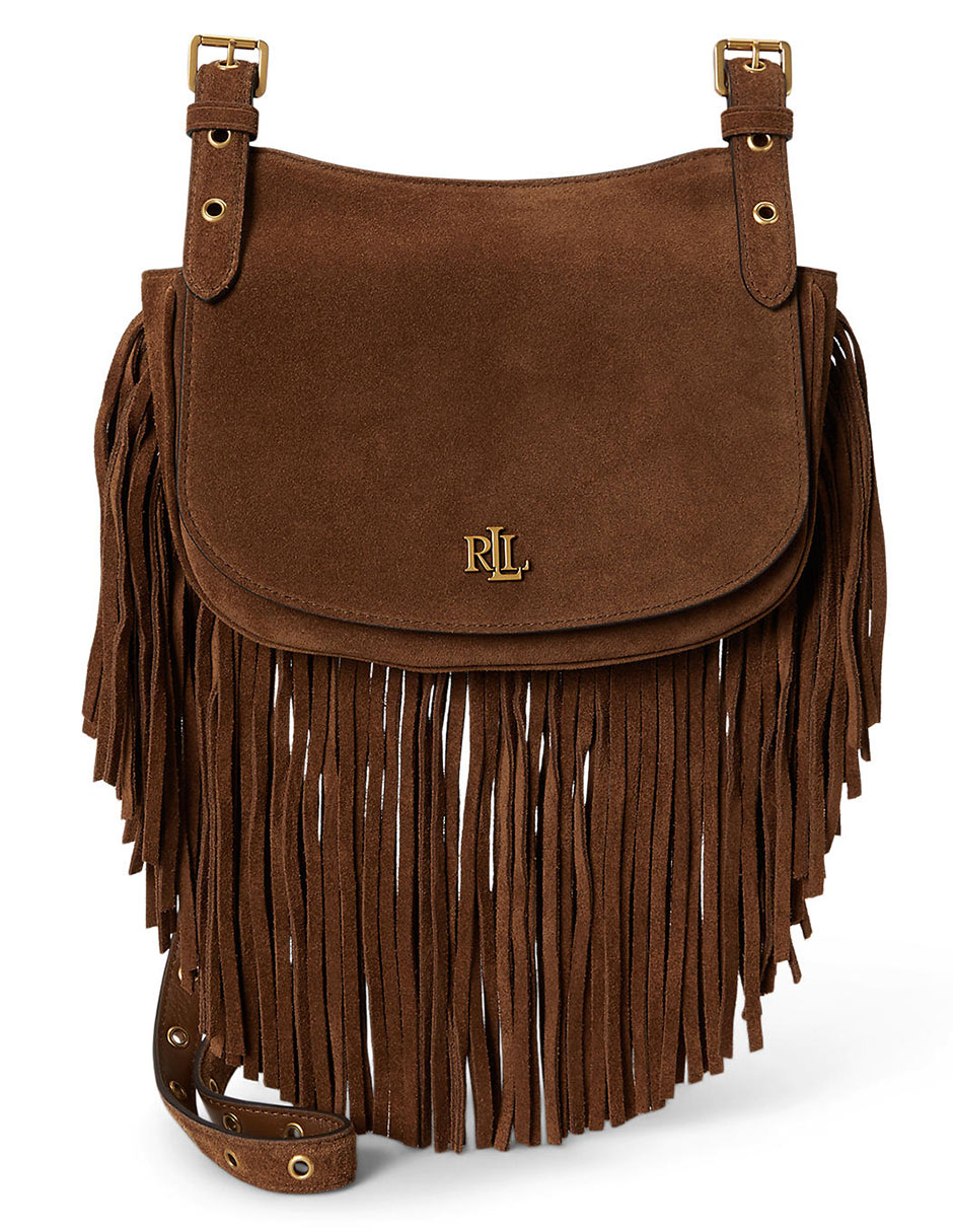Bolsa crossbody de gamuza para mujer