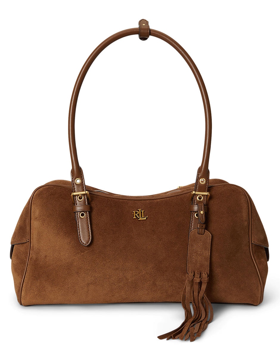 Bolsa satchel de gamuza para mujer