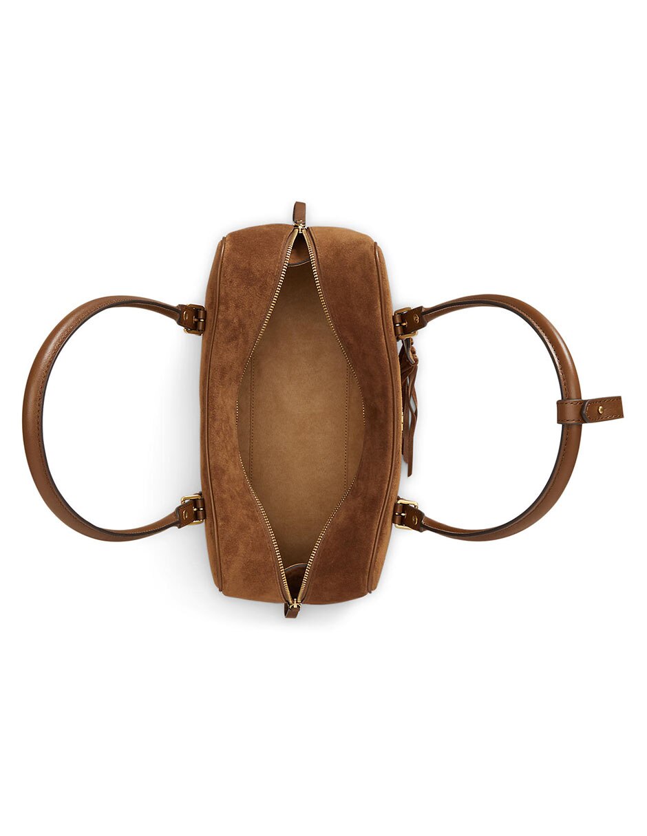 Bolsa satchel de gamuza para mujer 4