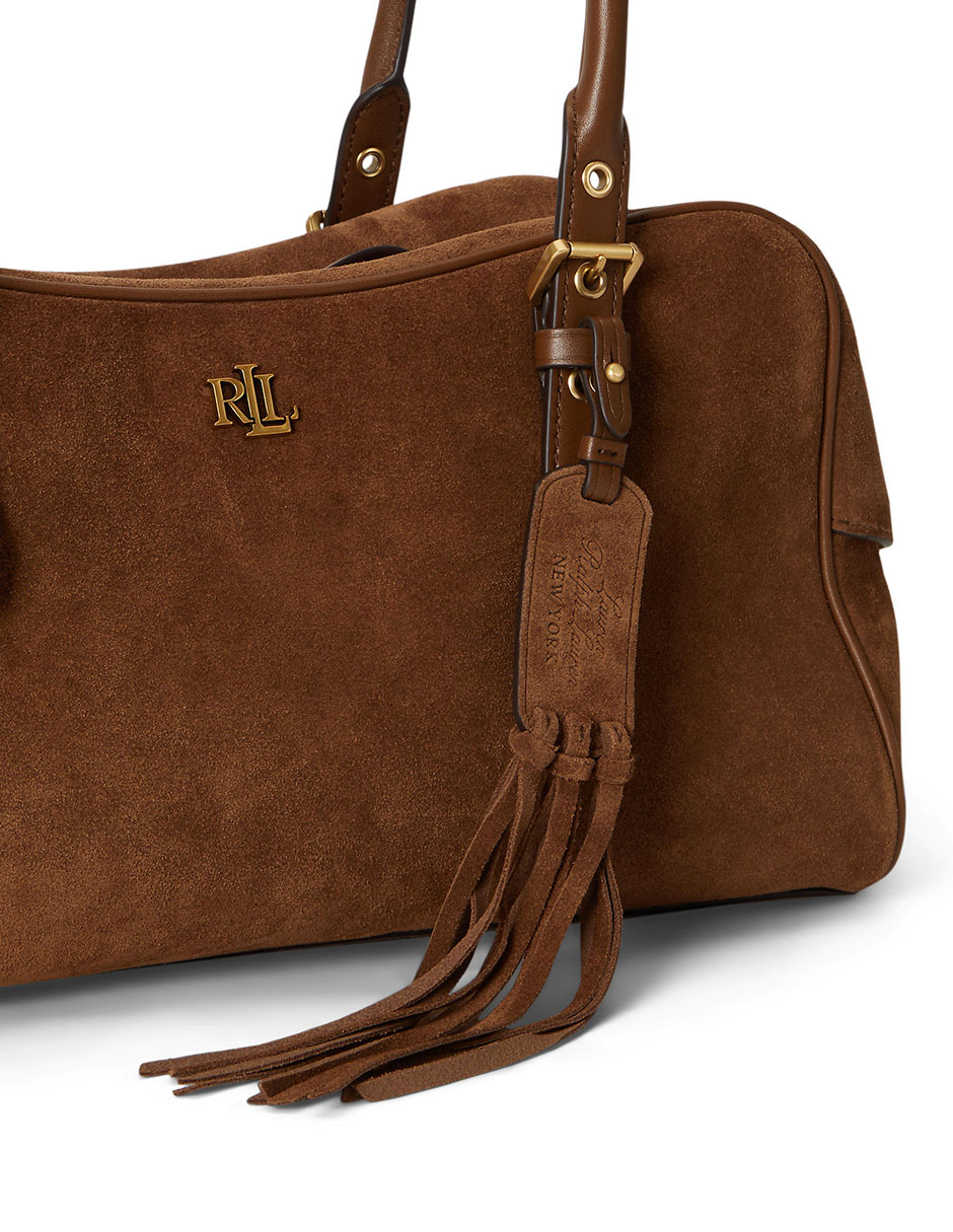 Bolsa satchel de gamuza para mujer 5