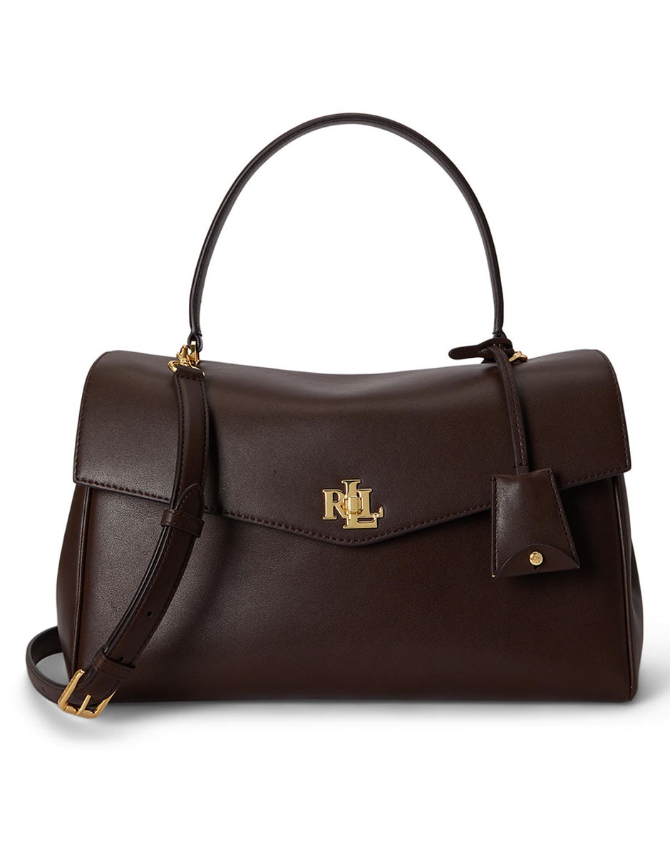 Bolsa satchel de piel para mujer