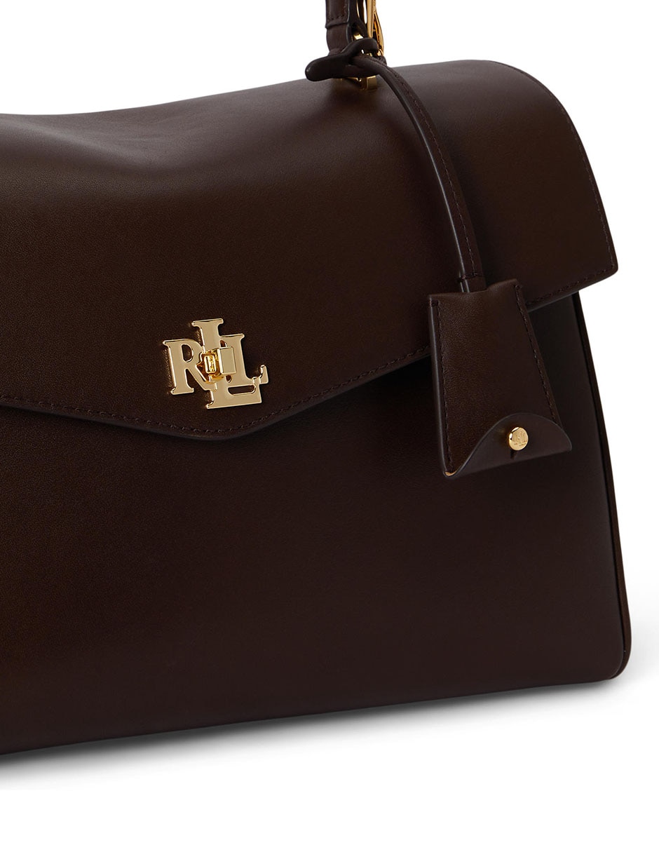 Bolsa satchel de piel para mujer 5