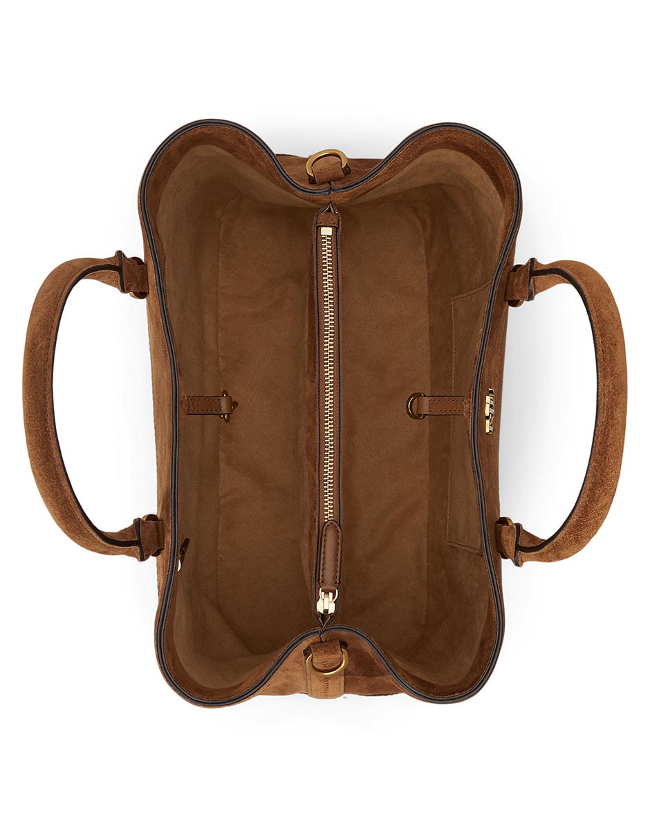 Bolsa satchel de gamuza para mujer 4
