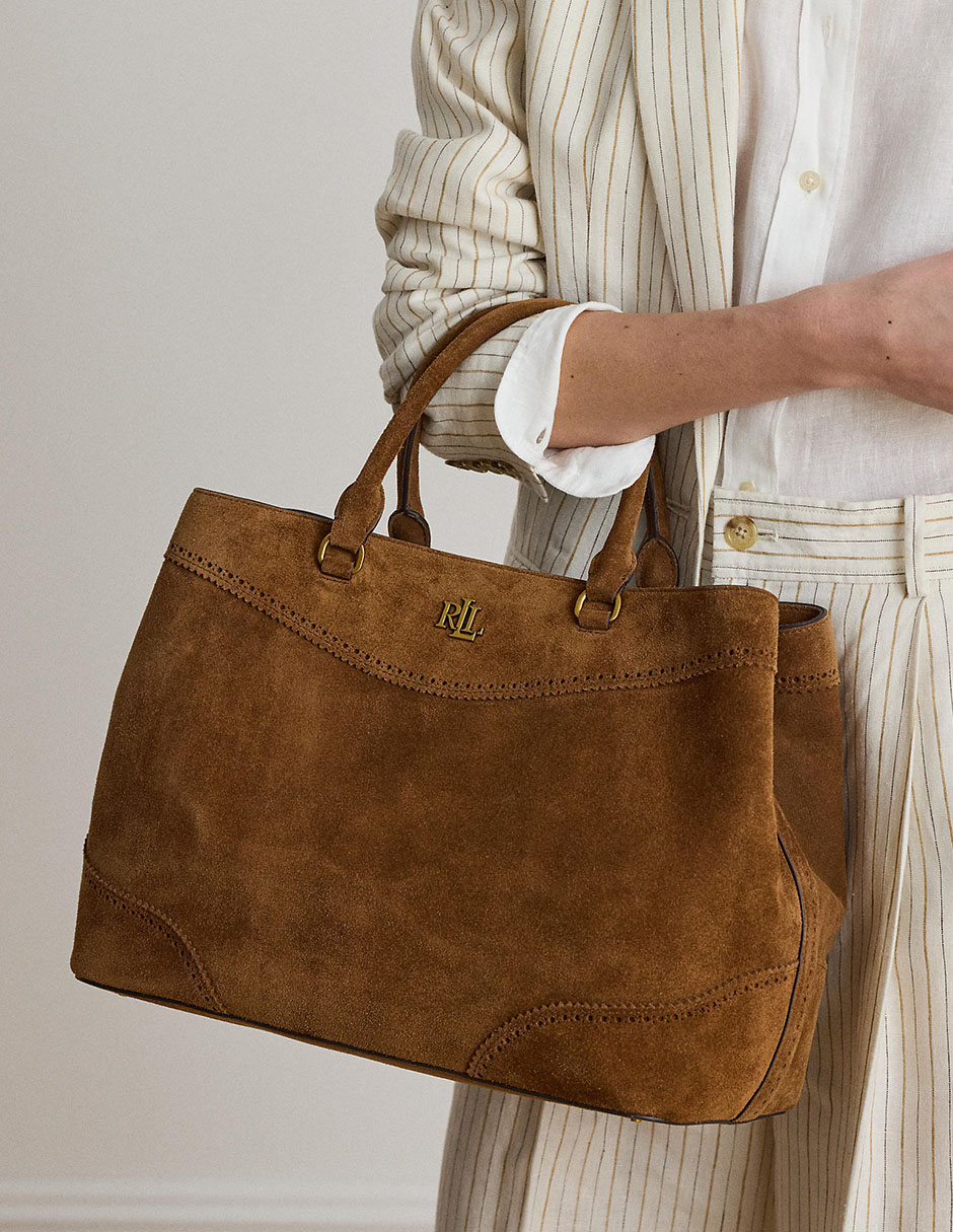 Bolsa satchel de gamuza para mujer 7