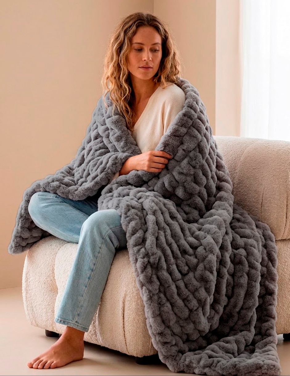 Cobija clásica de tejido suave SMART BAMBOO Bubble Hug unisex