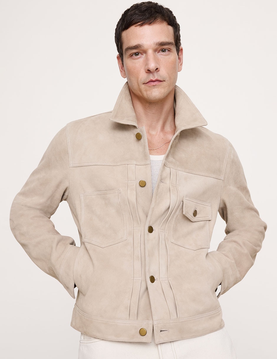 Chamarra casual con bolsillos para hombre