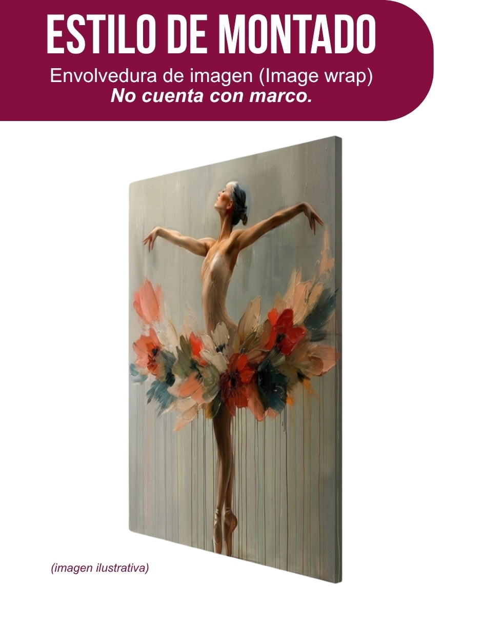 Cuadro decorativo Generica Ballet Floral