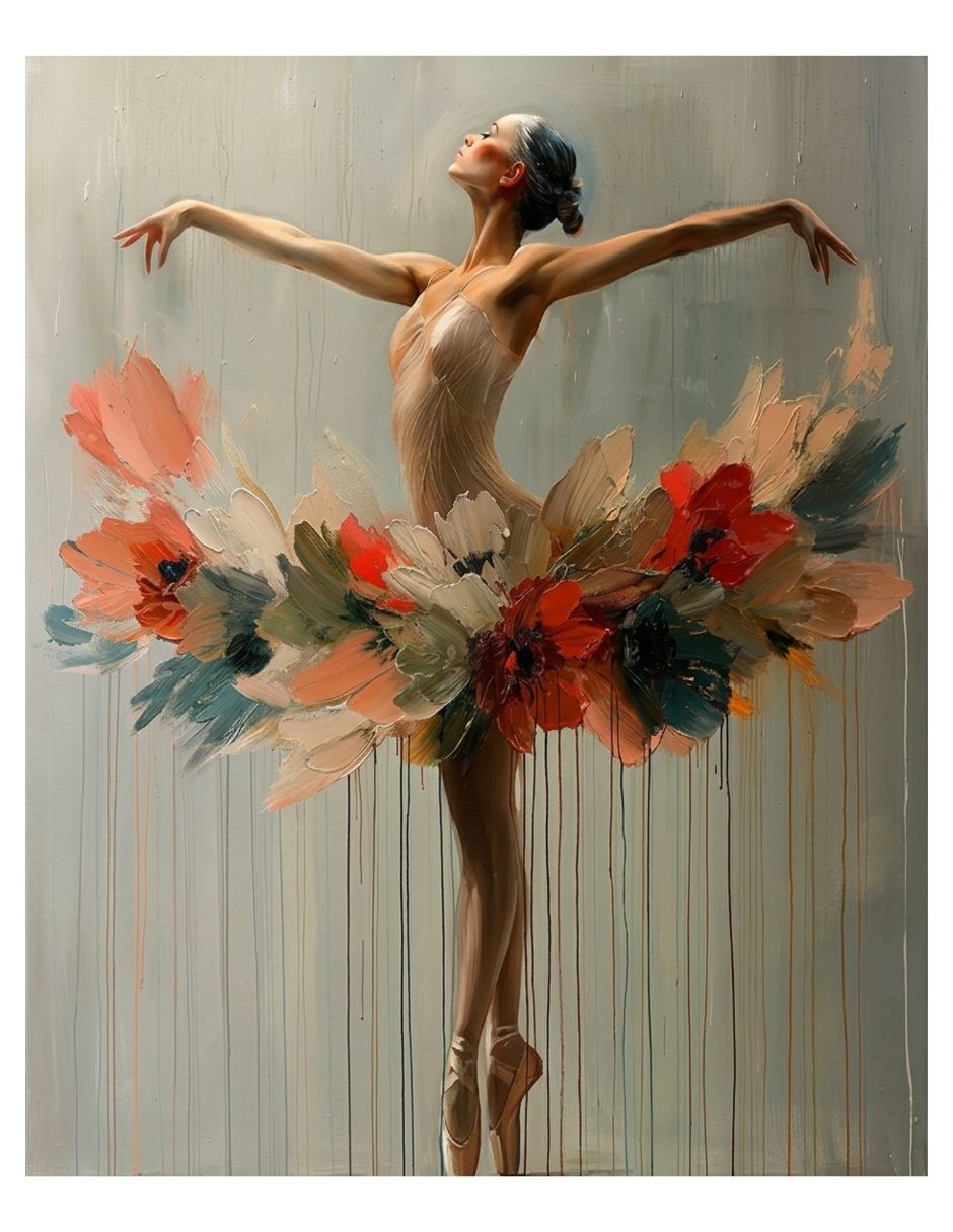 Cuadro decorativo Generica Ballet Floral