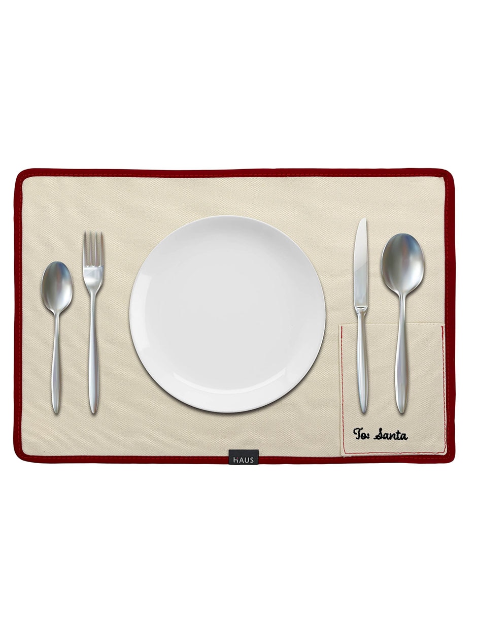 Mantel individual rectangular de algodón 2