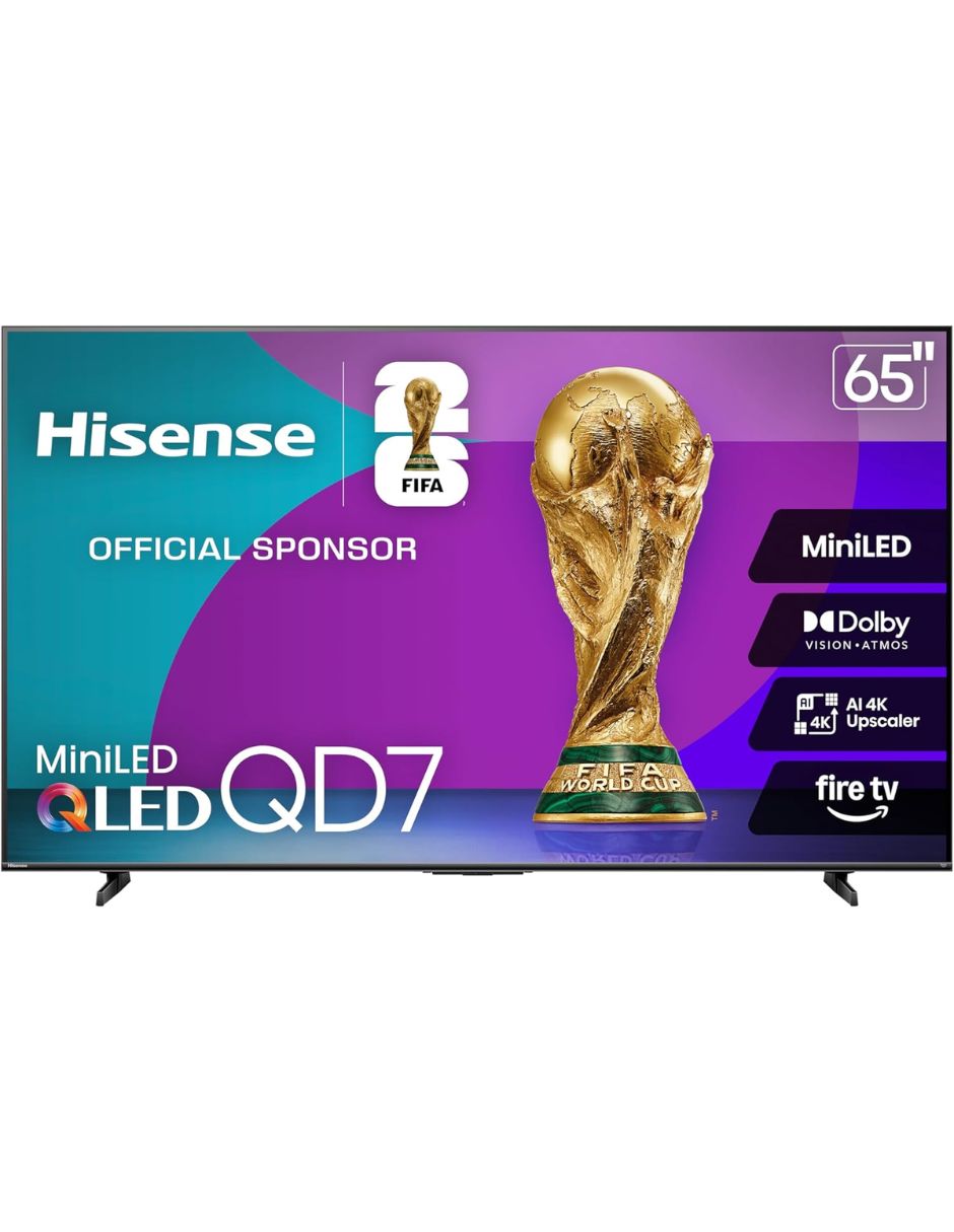 Pantalla Smart TV de 65 pulgada QLED 4K/UHD 65QD7QF con Fire OS con AI Smooth Motion