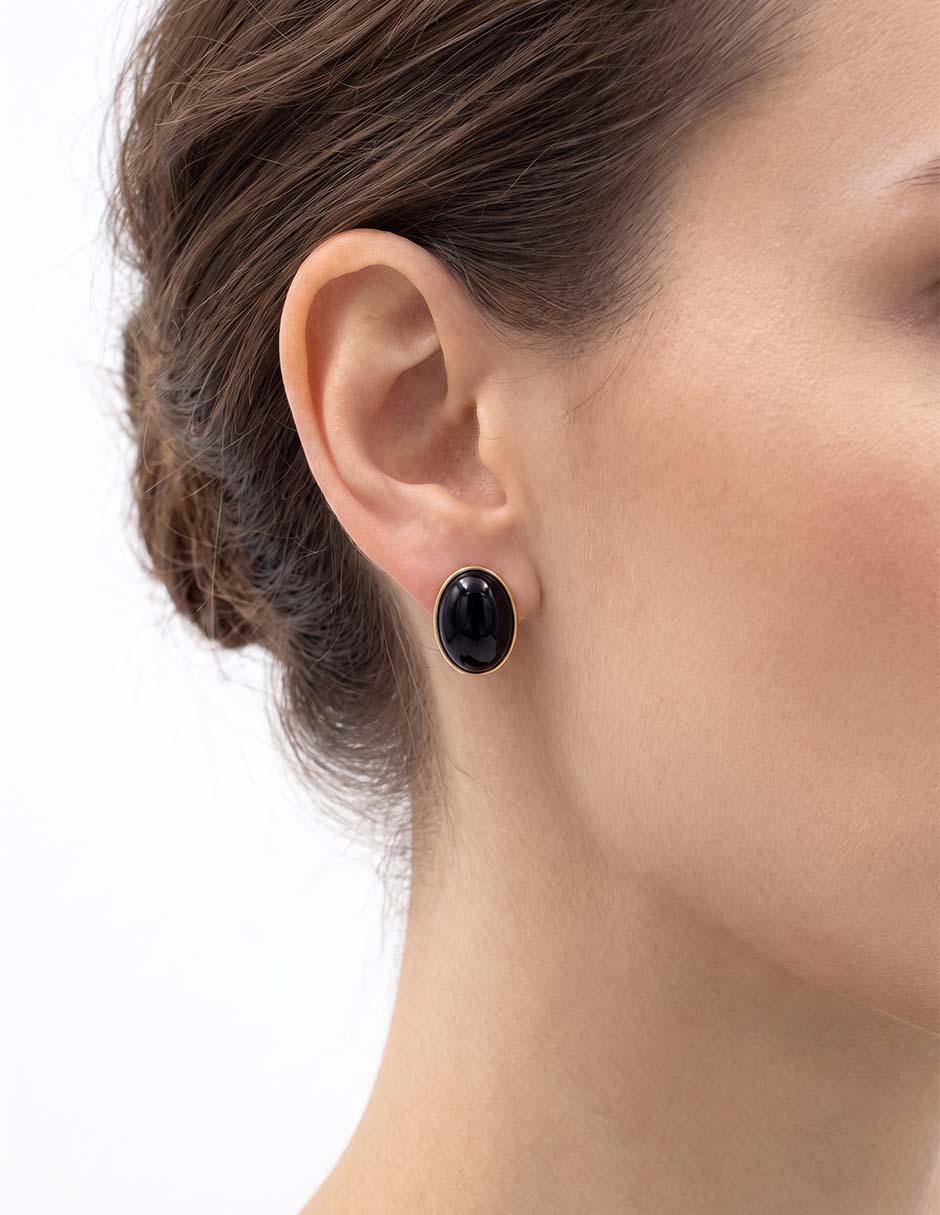 Aretes cortos ovalados 4