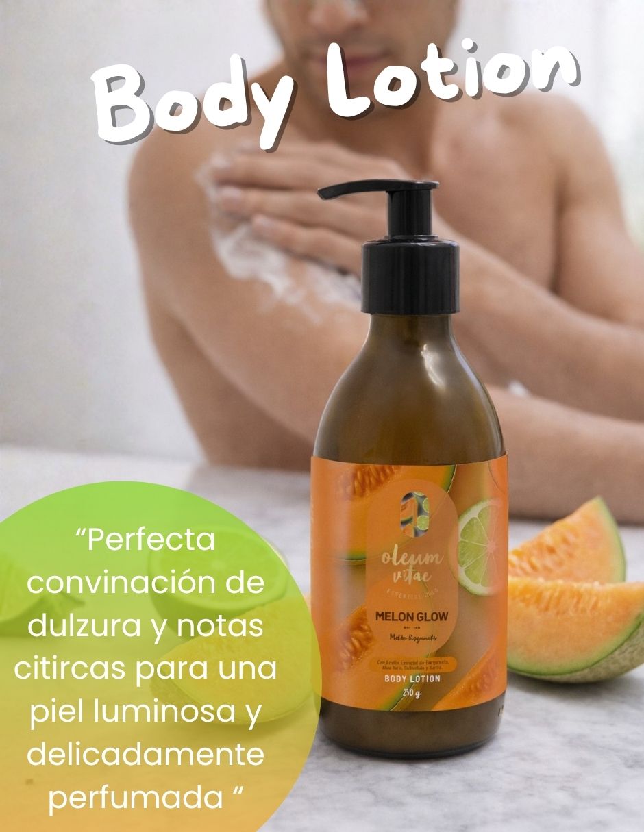 KIt tratamiento para cuerpo Melon Glow Crema Corporal y Body Mist Melón Bergamota OLEUM VITAE