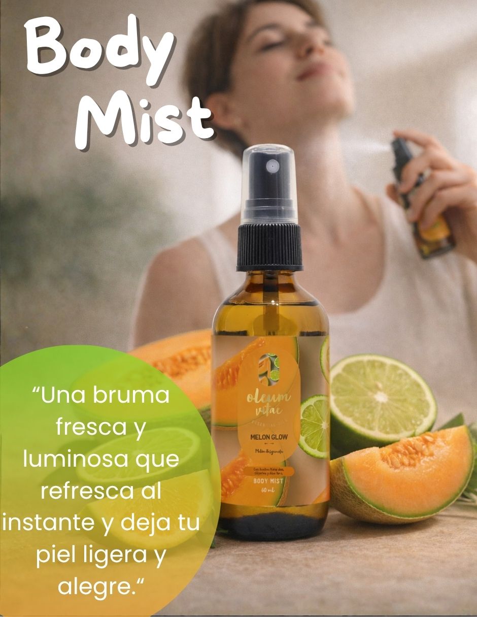KIt tratamiento para cuerpo Melon Glow Crema Corporal y Body Mist Melón Bergamota OLEUM VITAE
