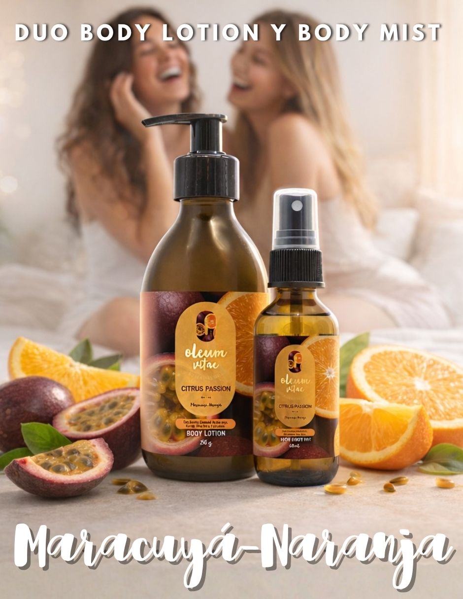 Kit tratamiento para cuerpo Citrus Passion Crema Corporal y Body Mist Maracuyá Naranja Oleum Vitae