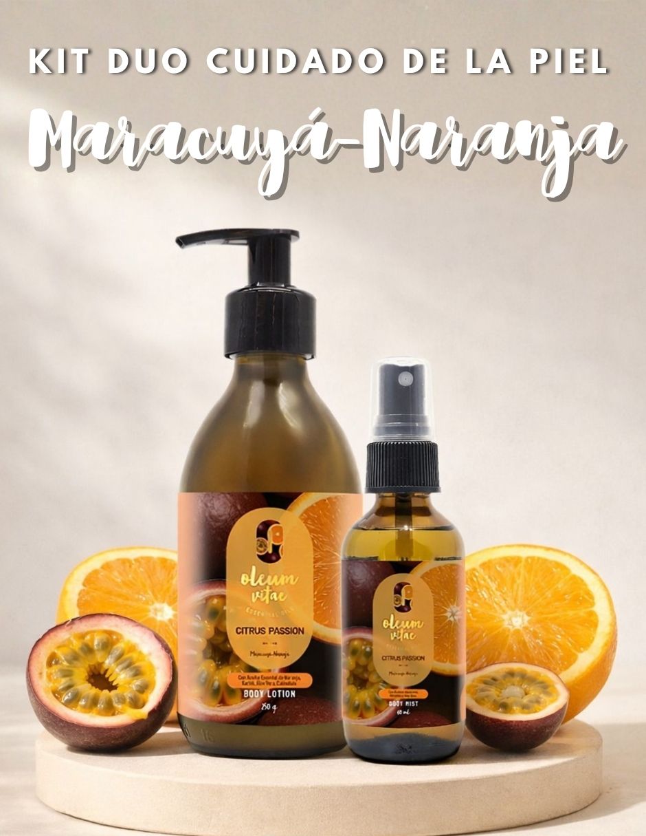 Kit tratamiento para cuerpo Citrus Passion Crema Corporal y Body Mist Maracuyá Naranja Oleum Vitae