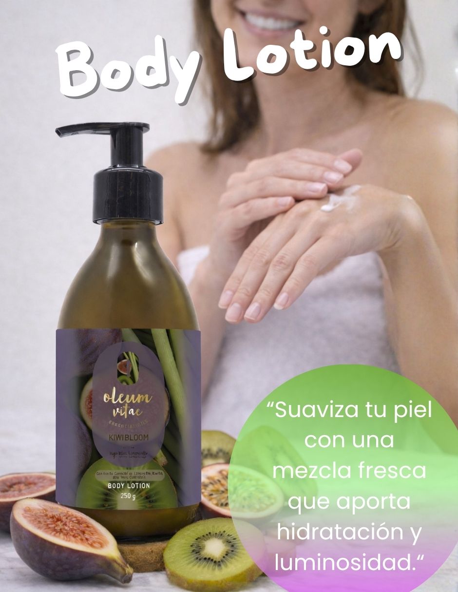 Kit tratamiento para cuerpo Kiwi Bloom Crema Corporal y Body Mist Higo Kiwi Limoncillo Oleum Vitae