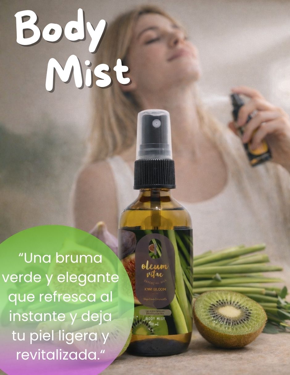 Kit tratamiento para cuerpo Kiwi Bloom Crema Corporal y Body Mist Higo Kiwi Limoncillo Oleum Vitae