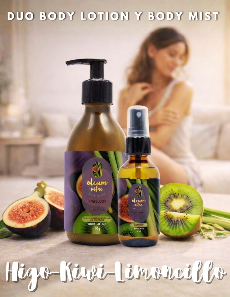 Kit tratamiento para cuerpo Kiwi Bloom Crema Corporal y Body Mist Higo Kiwi Limoncillo Oleum Vitae