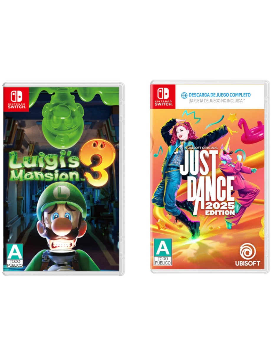 NINTENDO Luigi's mansion 3 + just dance 2025 bundle para nintendo switch