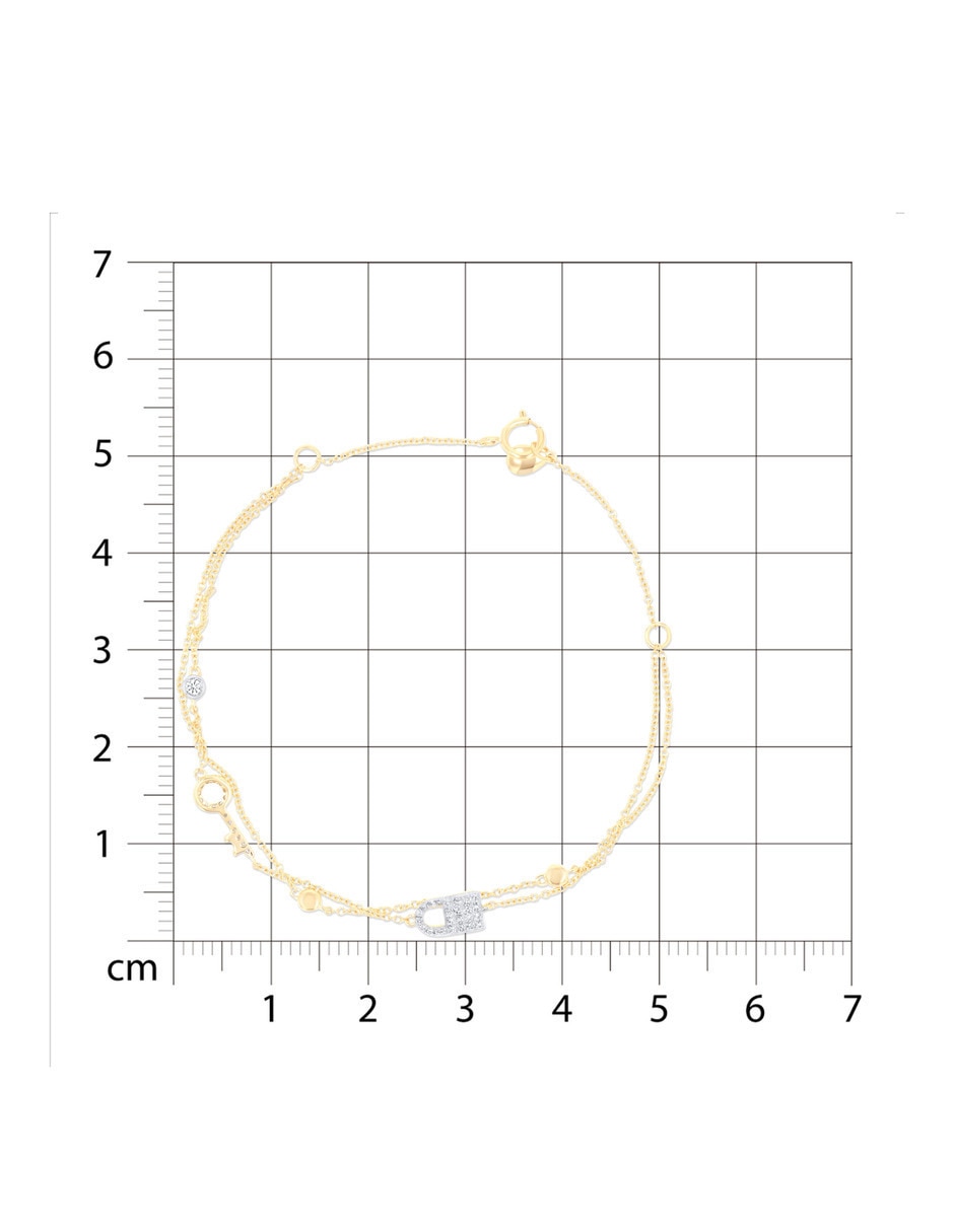 Pulsera Joyerias Bizzarro de Oro14 k con acabado brillante