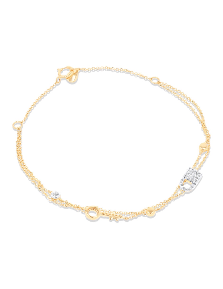 Pulsera Joyerias Bizzarro de Oro14 k con acabado brillante