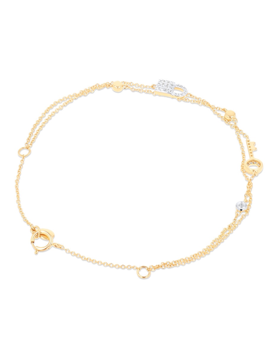 Pulsera Joyerias Bizzarro de Oro14 k con acabado brillante