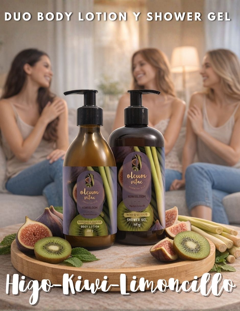 Kit tratamiento para cuerpo Kiwi Bloom Crema y Jabón Corporal Higo Kiwi Limoncillo Oleum Vitae
