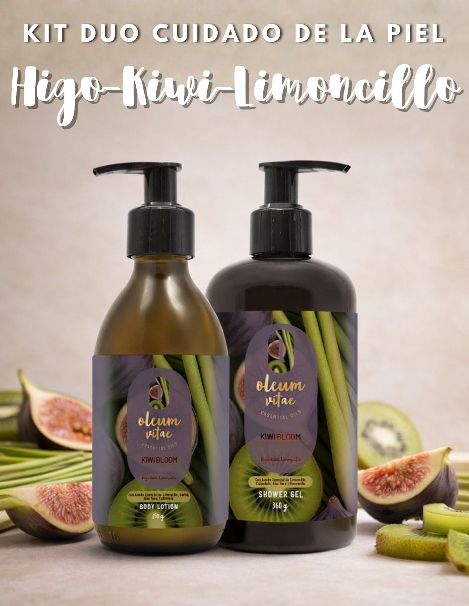 Kit tratamiento para cuerpo Kiwi Bloom Crema y Jabón Corporal Higo Kiwi Limoncillo Oleum Vitae