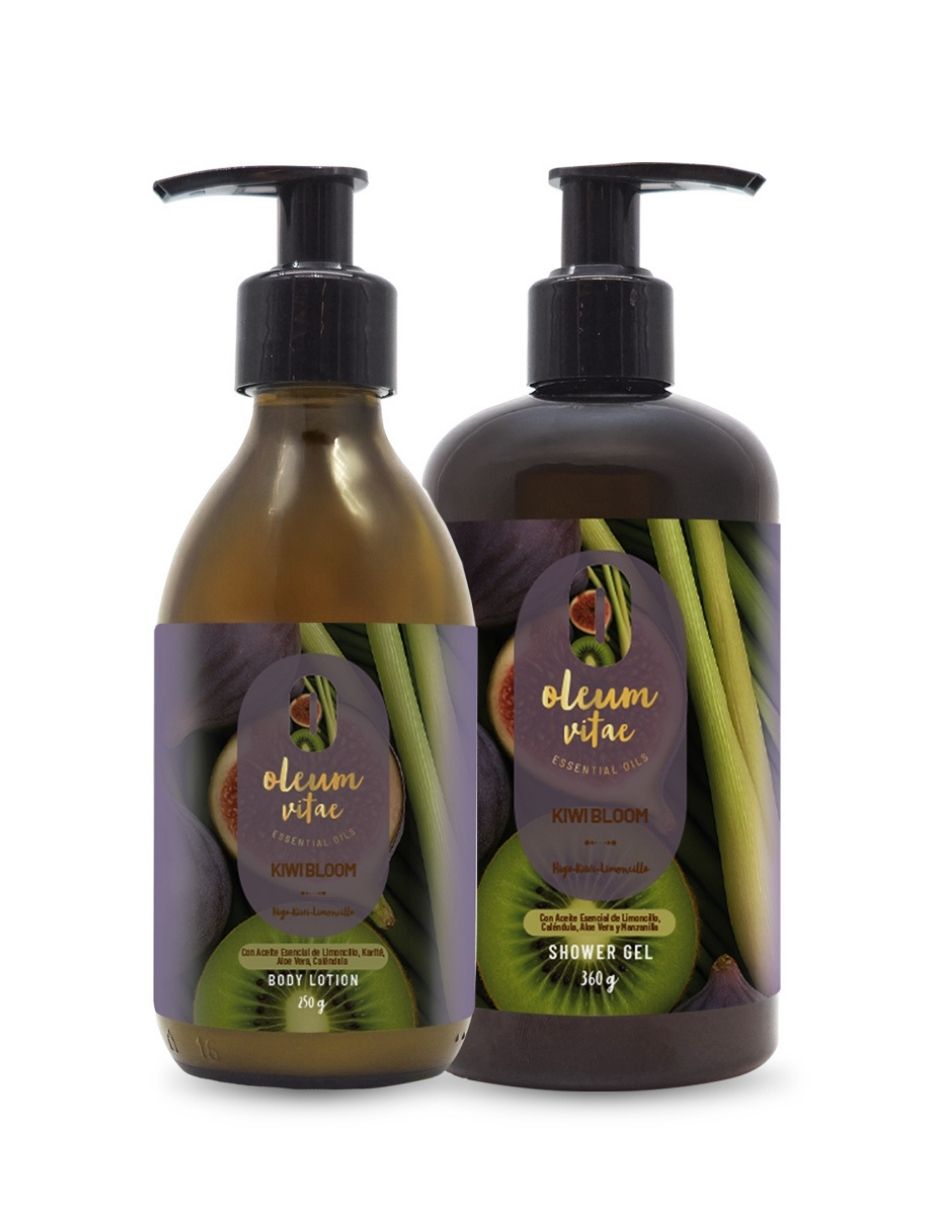 Kit tratamiento para cuerpo Kiwi Bloom Crema y Jabón Corporal Higo Kiwi Limoncillo