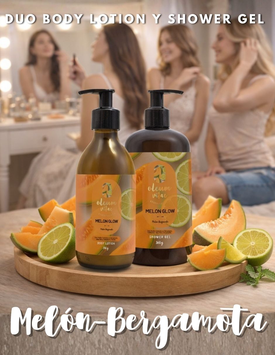Kit tratamiento para cuerpo Melón Glow Crema y Jabón Corporal Melon Bergamota Oleum Vitae