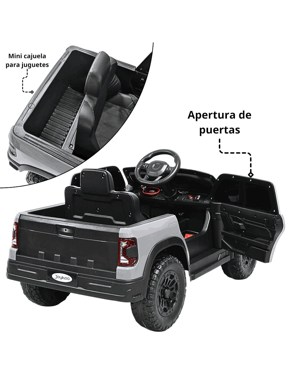 Montable trol remoto joykoo camioneta control remoto bluetooth luces sonidos de recargable