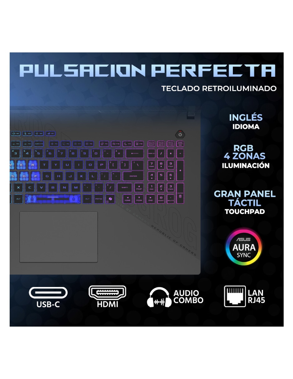 Laptop gamer ASUS ROG Strix G18 18 pulgadas QHD+ AMD Ryzen 9 NVIDIA GeForce RTX 5070 64 GB RAM 1 TB SSD