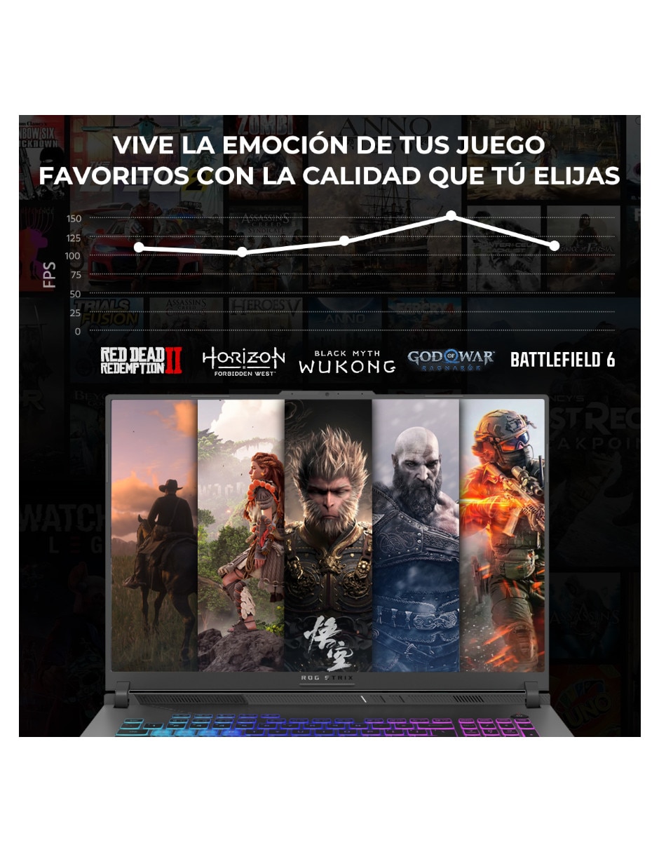 Laptop gamer ASUS ROG Strix G18 18 pulgadas QHD+ AMD Ryzen 9 NVIDIA GeForce RTX 5070 64 GB RAM 1 TB SSD