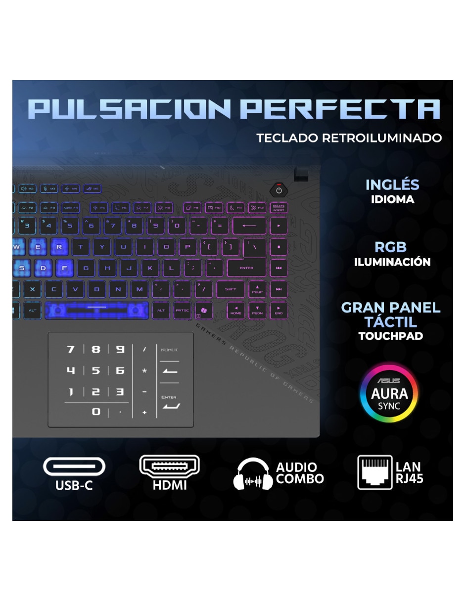 Laptop gamer ASUS ROG Strix G16 16 pulgadas QHD+ AMD Ryzen 9 NVIDIA GeForce RTX 5070 Ti 64 GB RAM 1 TB SSD