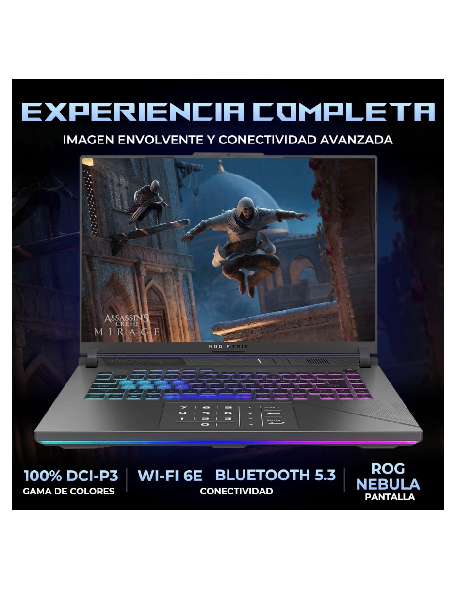 Laptop gamer ASUS ROG Strix G16 16 pulgadas QHD+ AMD Ryzen 9 NVIDIA GeForce RTX 5070 Ti 64 GB RAM 1 TB SSD