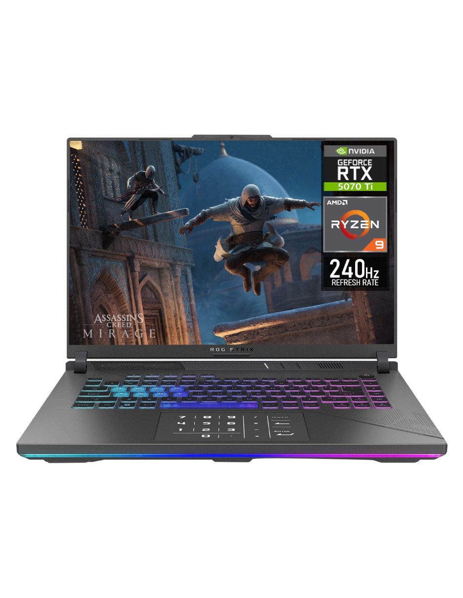 ASUS Laptop gamer ASUS ROG Strix G16 16 pulgadas QHD+ AMD Ryzen 9 NVIDIA GeForce RTX 5070 Ti 64 GB RAM 1 TB SSD