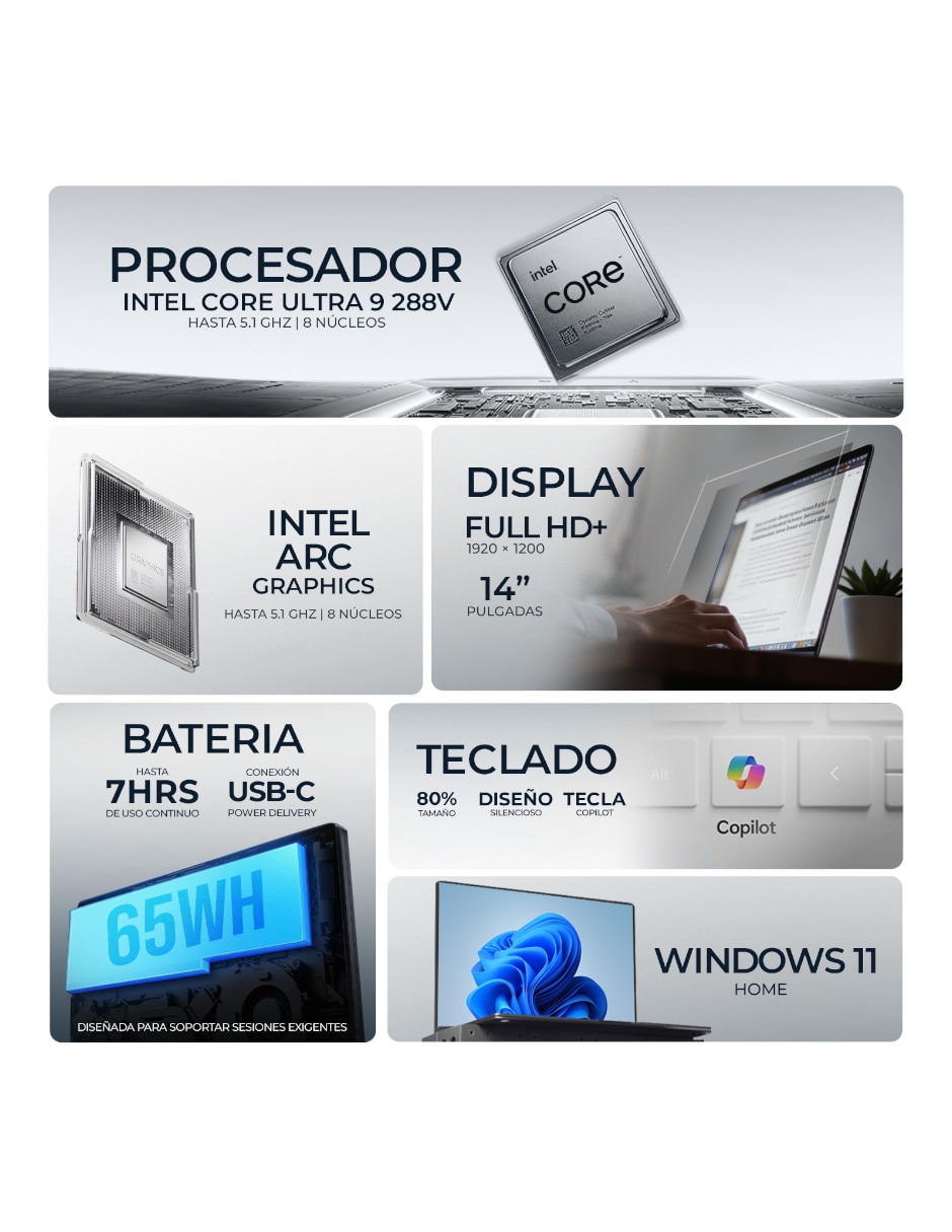 Laptop touch Aspire 14 AI 14 pulgadas Full HD+ Intel core ultra 9 Intel Arc 32 GB RAM 1 TB SSD 3