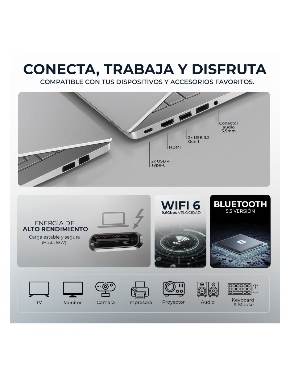 Laptop touch Aspire 14 AI 14 pulgadas Full HD+ Intel core ultra 9 Intel Arc 32 GB RAM 1 TB SSD 6