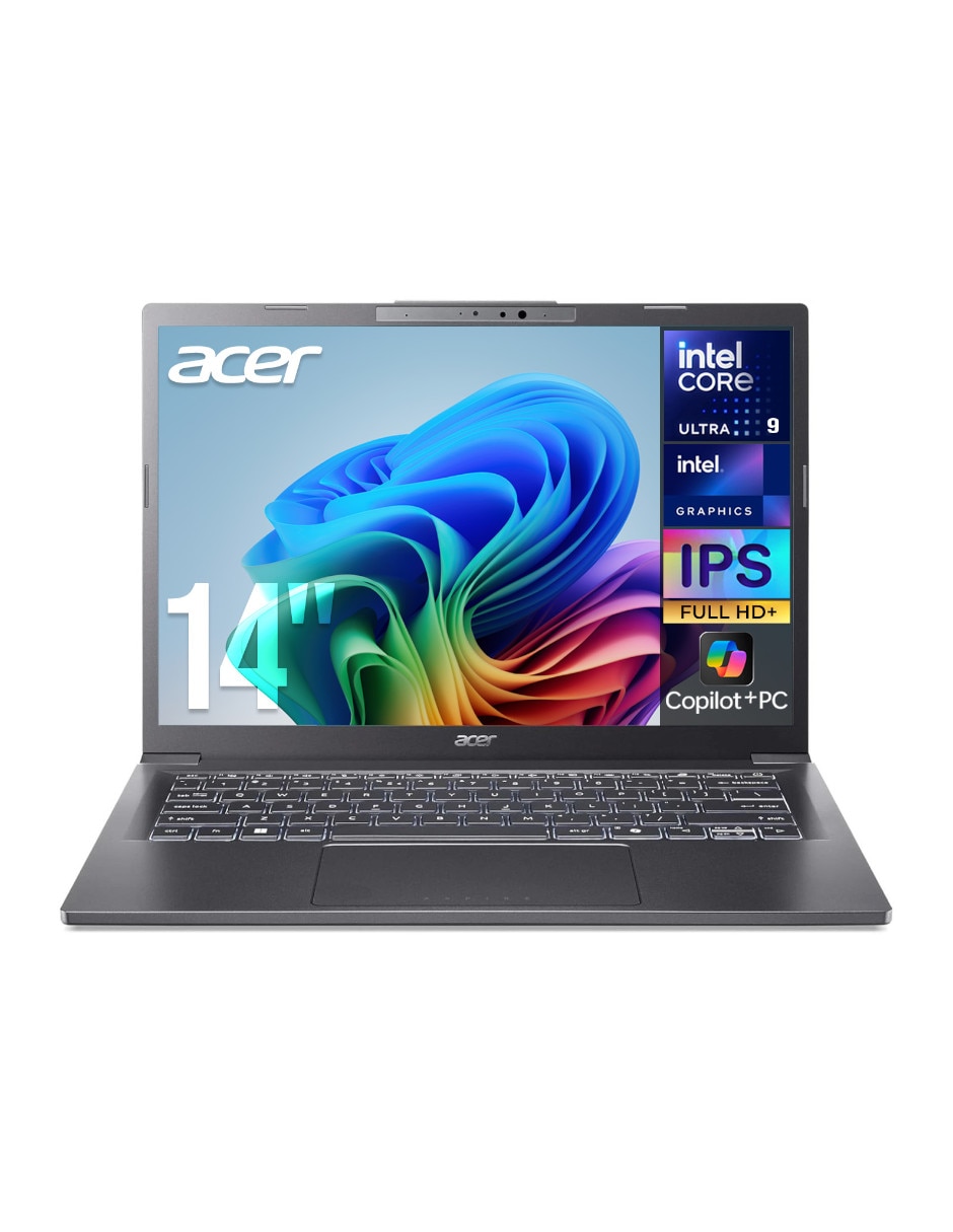 ACER Laptop touch Acer Aspire 14 AI 14 pulgadas Full HD+ Intel core ultra 9 Intel Arc 32 GB RAM 1 TB SSD