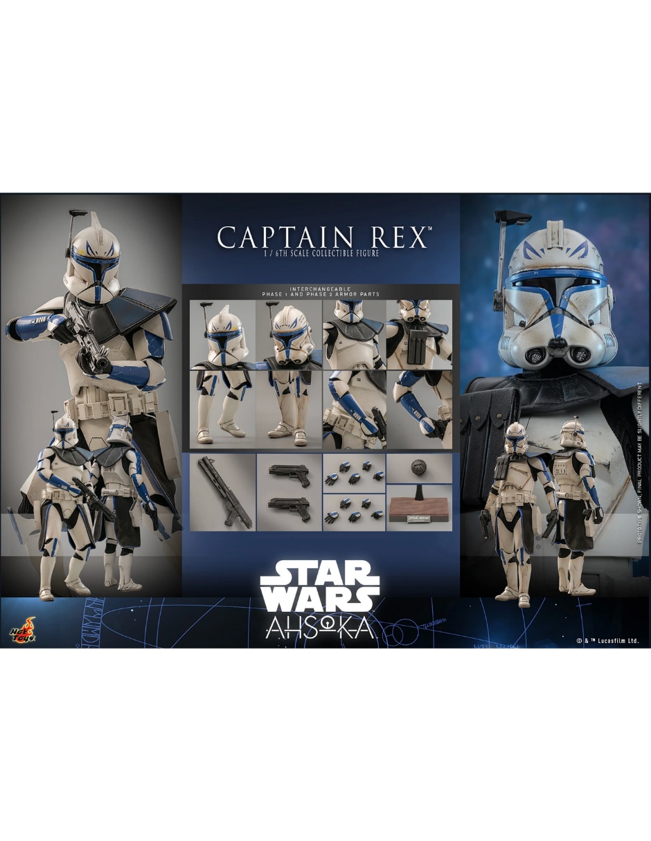 Figura de colección articulada Star Wars: Ahsoka Rex collectors Hot Toys