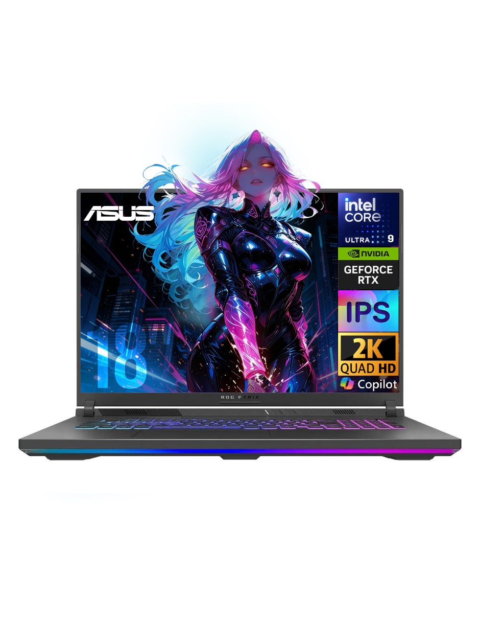 ASUS Laptop gamer ASUS ROG Strix G18 18 pulgadas WQXGA Intel core ultra 9 NVIDIA GeForce RTX 5060 32 GB RAM 1 TB SSD