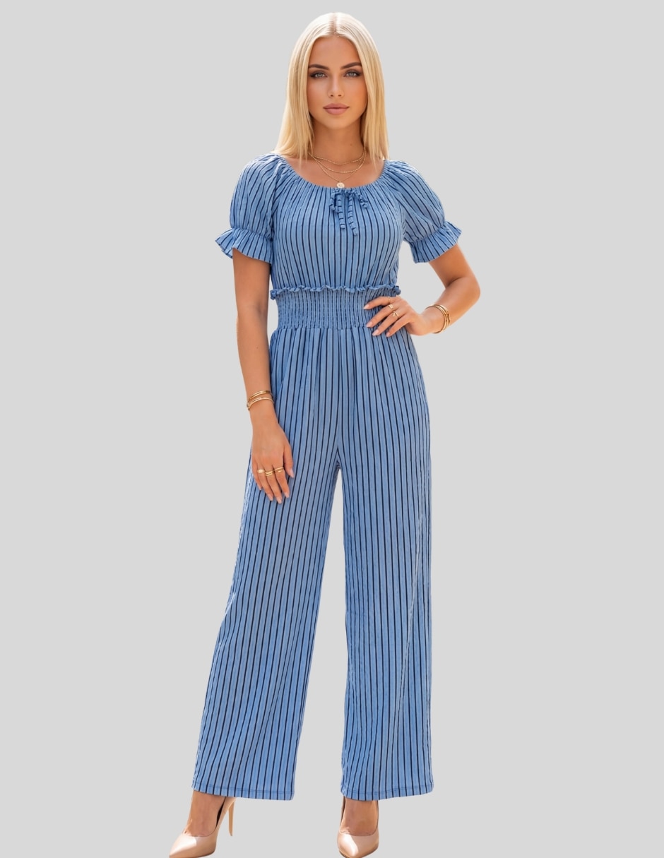 Jumpsuit estampado a rayas para mujer