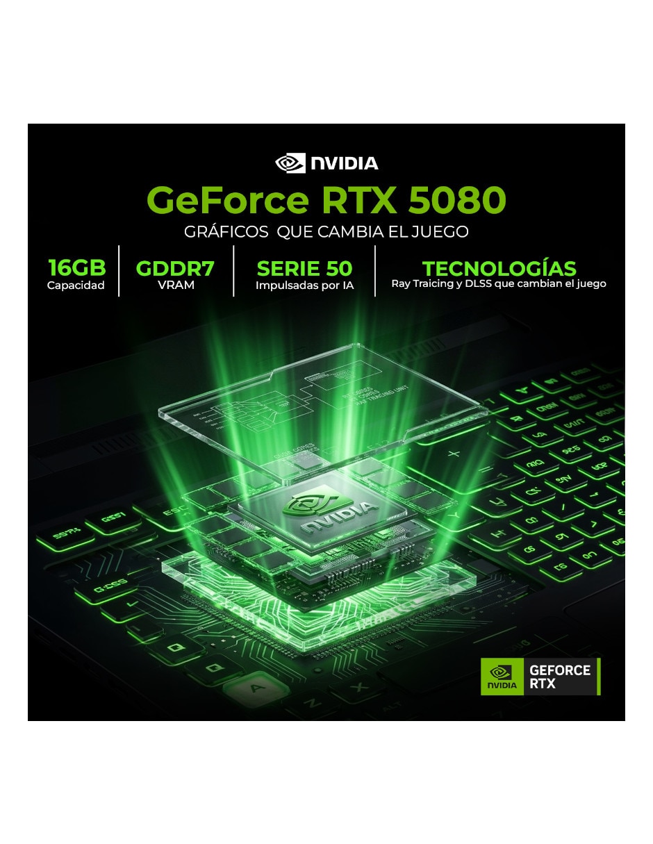 Laptop gamer Omen MAX 16 pulgadas WQXGA Intel core ultra 9 NVIDIA GeForce RTX 5080 32 GB RAM 1 TB SSD 5