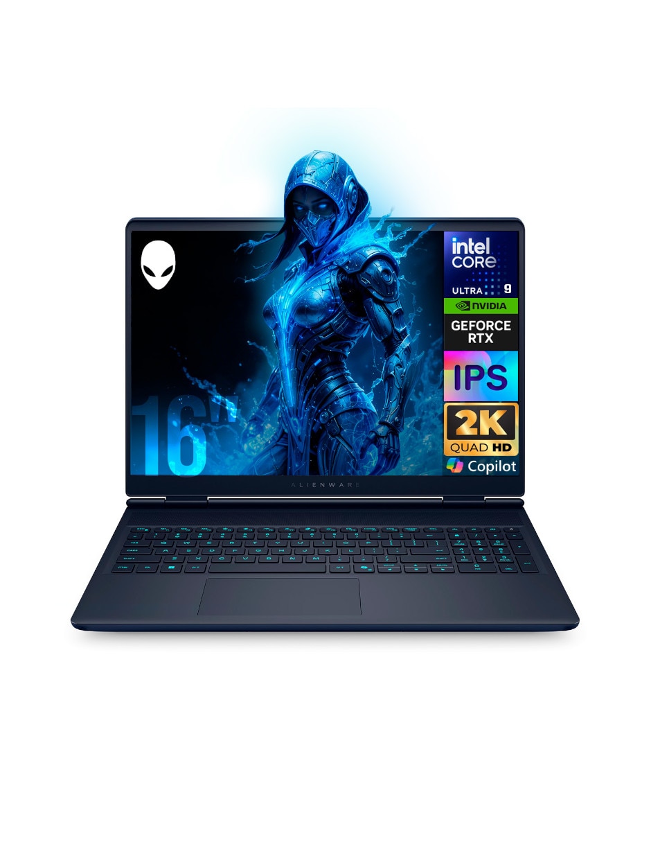 ALIENWARE Laptop gamer ALIENWARE LAC16251-9582BLU-PUS 16 pulgadas WQXGA Intel core ultra 9 NVIDIA GeForce RTX 5070 32 GB RAM 2 TB SSD