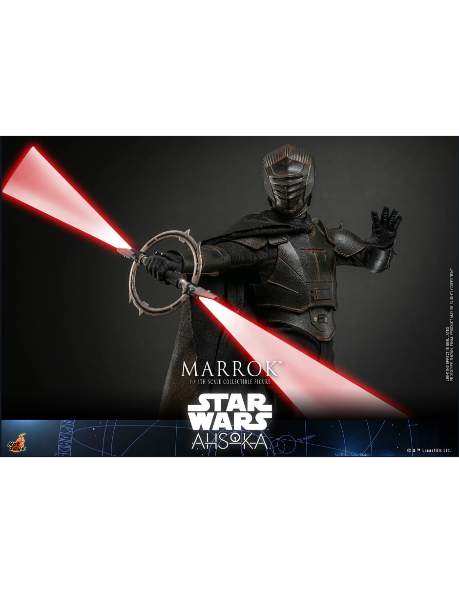 Figura de colección star wars: ahsoka marrok collectors hot toys con luz