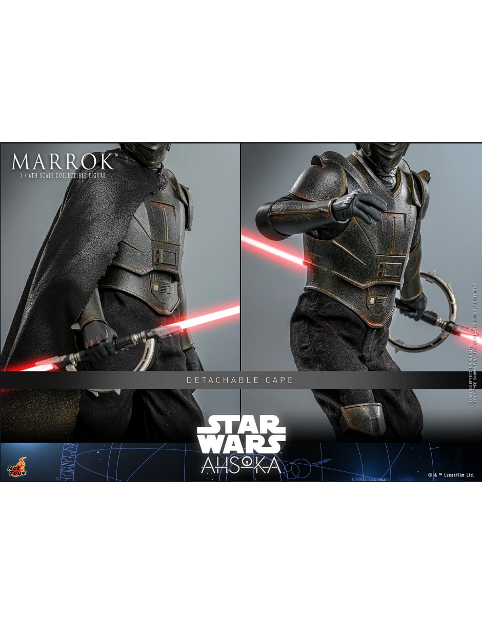 Figura de colección star wars: ahsoka marrok collectors hot toys con luz