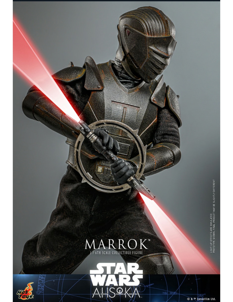 Figura de colección star wars: ahsoka marrok collectors hot toys con luz
