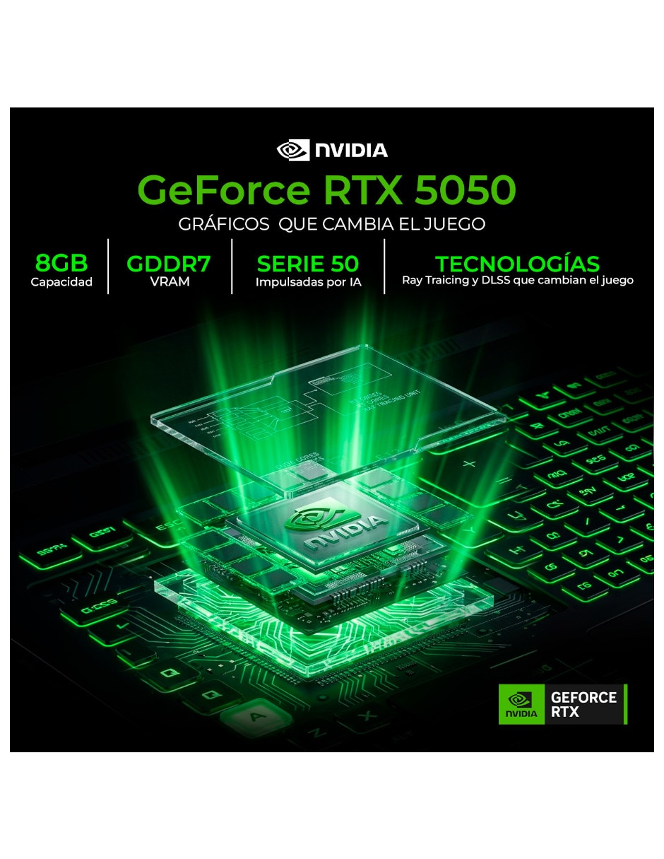 Laptop gamer V15I-5050C5321TM 15.6 pulgadas Full HD Intel Core i5 NVIDIA GeForce RTX 5050 32 GB RAM 1 TB SSD 4